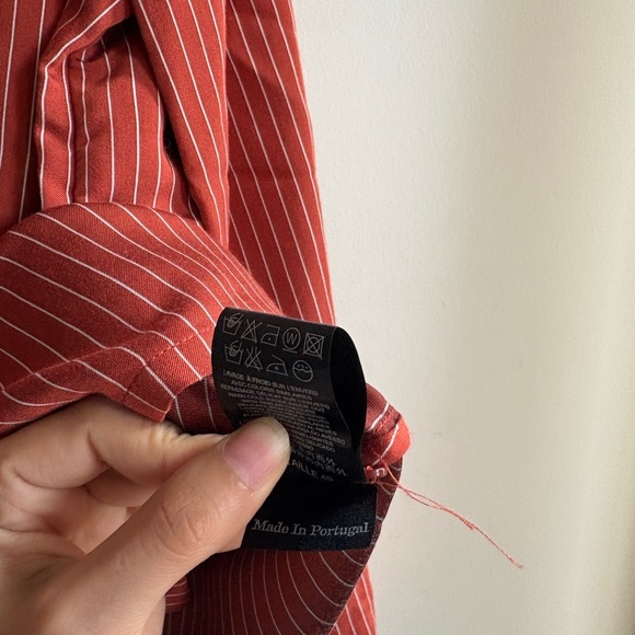 Cop.Copine - Alula Chemise Striped Button-up Vicose Blend Shirt size 40 - Picture 13 of 16